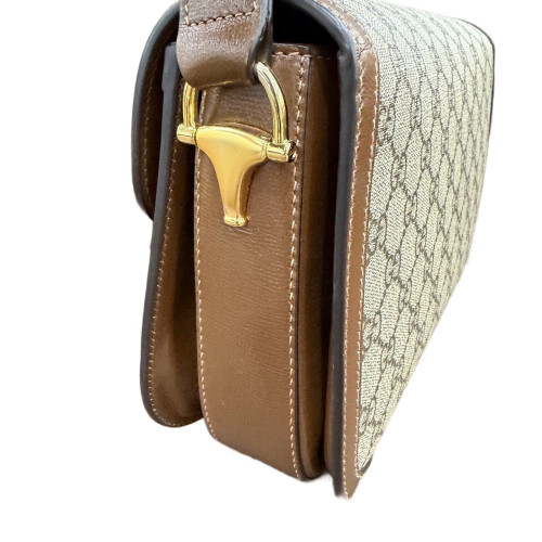 Gucci Medium Horsebit 1955 GG Supreme Monogram Beige Brown