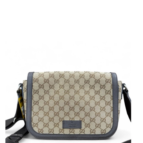 Gucci Messenger GG Supreme Monogram Beige Brown Black Gucci Messenger GG Supreme Monogram Beige Brown Black