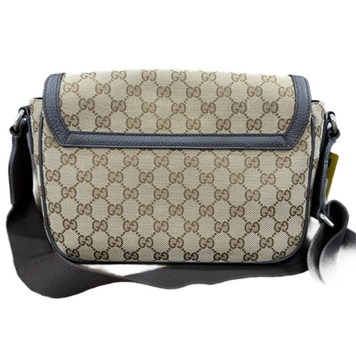 Gucci Messenger GG Supreme Monogram Beige Brown Black Gucci Messenger GG Supreme Monogram Beige Brown Black