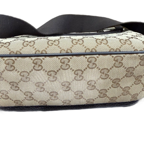 Gucci Messenger GG Supreme Monogram Beige Brown Black Gucci Messenger GG Supreme Monogram Beige Brown Black