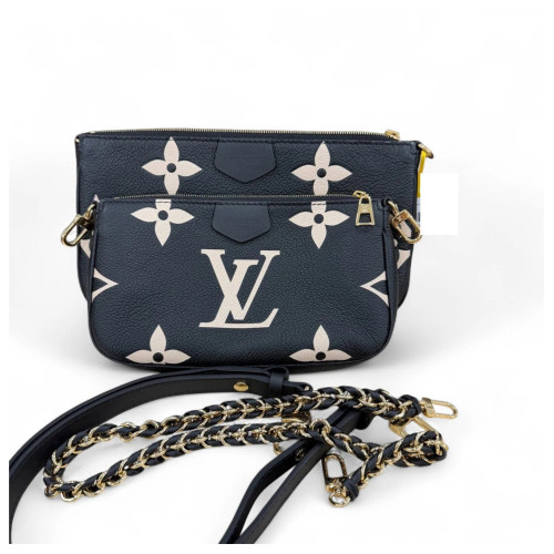 Louis Vuitton Multi Pochette Accessories Empreinte Monogram Giant Black White