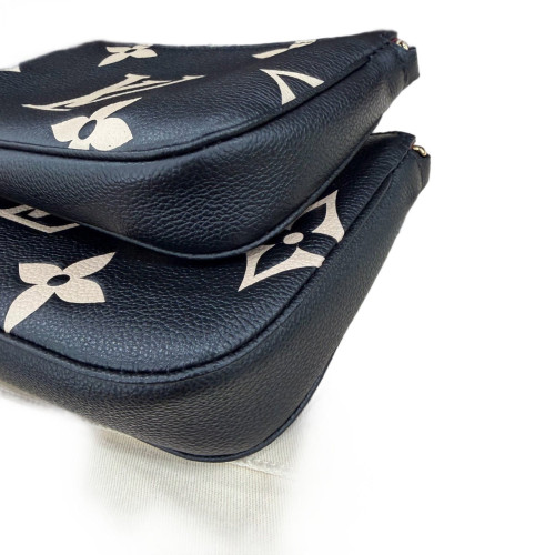 Louis Vuitton Multi Pochette Accessories Empreinte Monogram Giant Black White
