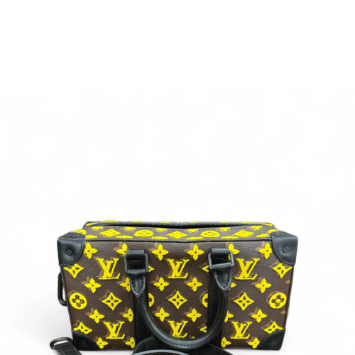 Louis Vuitton Handbag Monogram Brown Yellow Black