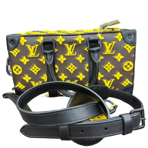 Louis Vuitton Handbag Monogram Brown Yellow Black