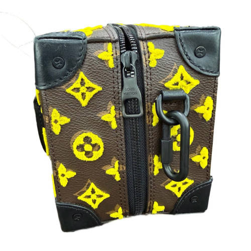 Louis Vuitton Handbag Monogram Brown Yellow Black