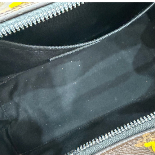 Louis Vuitton Handbag Monogram Brown Yellow Black