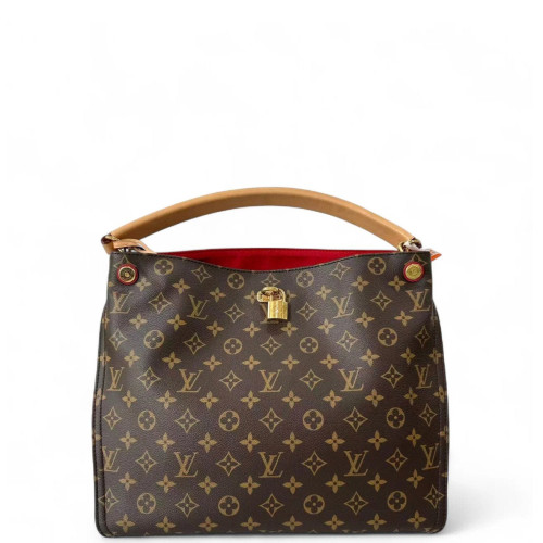 Louis Vuitton Gaia Hobo Monogram Brown Red