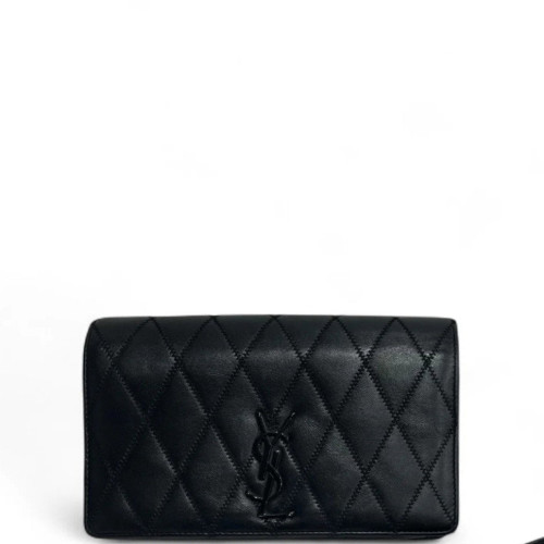 Yves Saint Laurent Shoulder Bag Calfskin Black