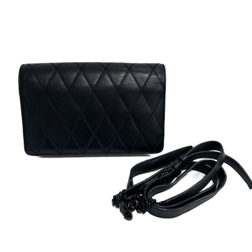 Yves Saint Laurent Shoulder Bag Calfskin Black
