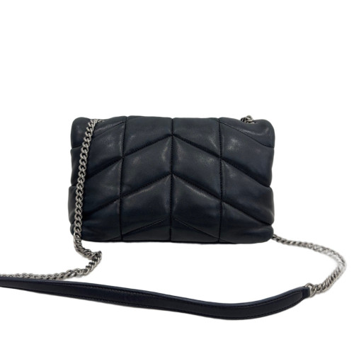Yves Saint Laurent Shoulder Bag Calfskin Black