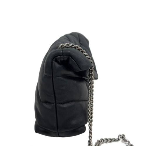 Yves Saint Laurent Shoulder Bag Calfskin Black