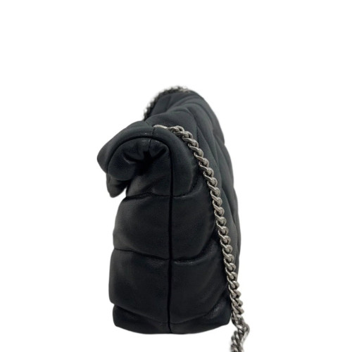 Yves Saint Laurent Shoulder Bag Calfskin Black