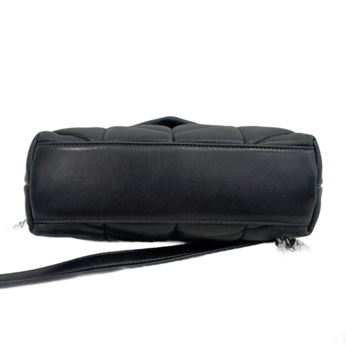 Yves Saint Laurent Shoulder Bag Calfskin Black