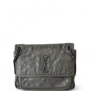 Yves Saint Laurent Medium Niki Chain Leather Charcoal
