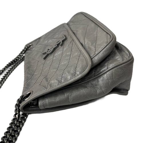 Yves Saint Laurent Medium Niki Chain Leather Charcoal