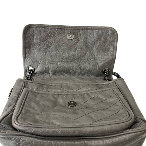Yves Saint Laurent Medium Niki Chain Leather Charcoal