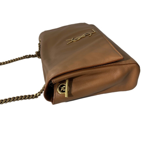 Yves Saint Laurent Shoulder Bag Calfskin Tan