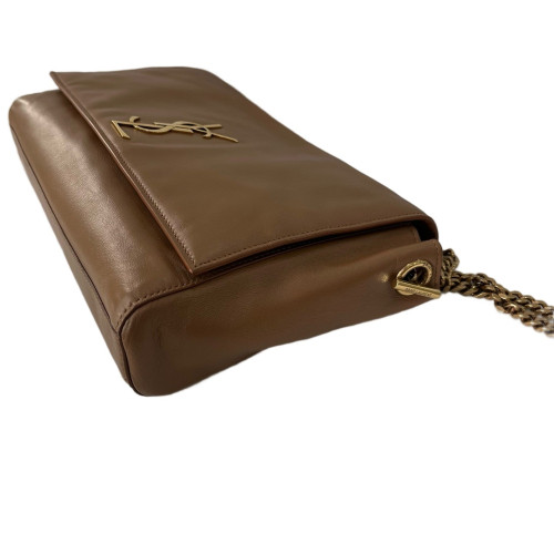 Yves Saint Laurent Shoulder Bag Calfskin Tan