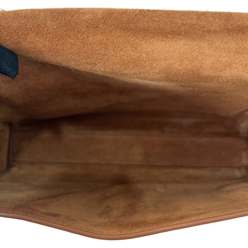 Yves Saint Laurent Shoulder Bag Calfskin Tan