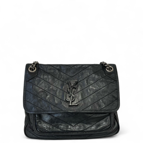 Yves Saint Laurent Medium Niki Chain Calfskin Black