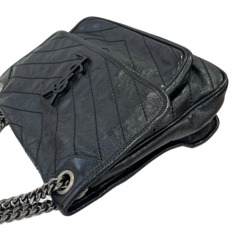 Yves Saint Laurent Medium Niki Chain Calfskin Black