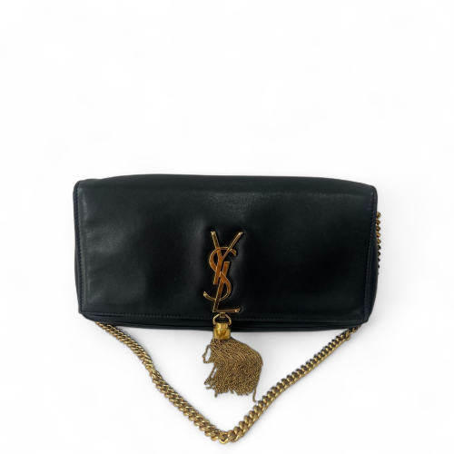 Yves Saint Laurent Shoulder Bag Calfskin Black