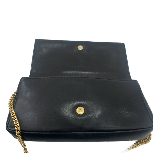 Yves Saint Laurent Shoulder Bag Calfskin Black