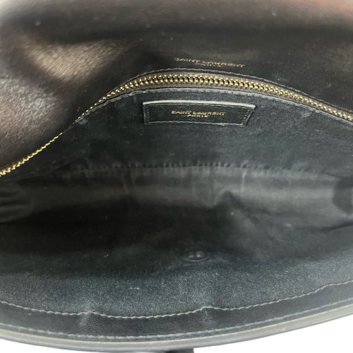 Yves Saint Laurent Shoulder Bag Calfskin Black