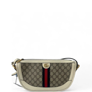 Gucci Crossbody Bag GG Supreme Monogram Guccissima Beige Brown Red