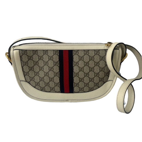 Gucci Crossbody Bag GG Supreme Monogram Guccissima Beige Brown Red