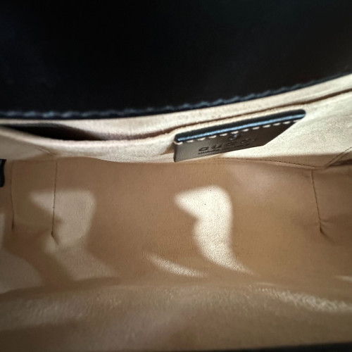 Gucci Chevron Small GG Marmont Calfskin Black Gucci Chevron Small GG Marmont Calfskin Black