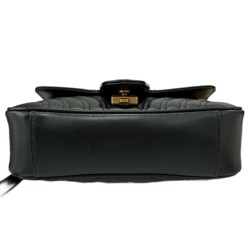 Gucci Chevron Small GG Marmont Calfskin Black Gucci Chevron Small GG Marmont Calfskin Black