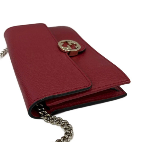 Gucci Accordion Bag Calfskin Red