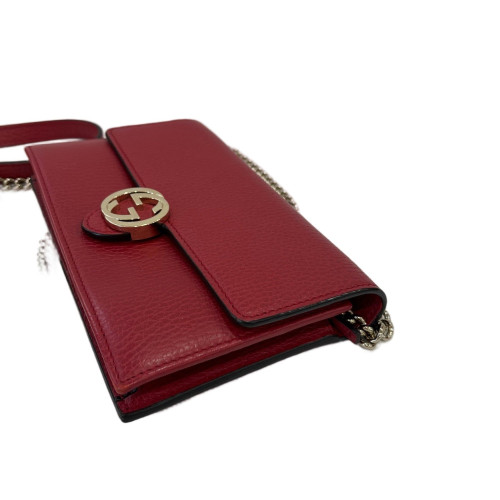 Gucci Accordion Bag Calfskin Red
