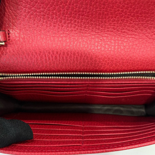 Gucci Accordion Bag Calfskin Red