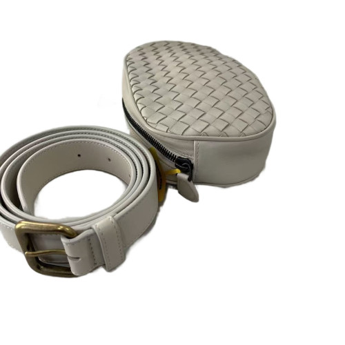Bottega Veneta Waist Belt Bag Calfskin Intrecciato Grey