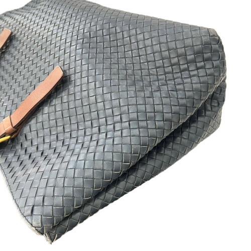 Bottega Veneta Handbag Calfskin Intrecciato Brown Black