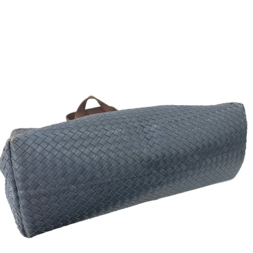 Bottega Veneta Handbag Calfskin Intrecciato Brown Black