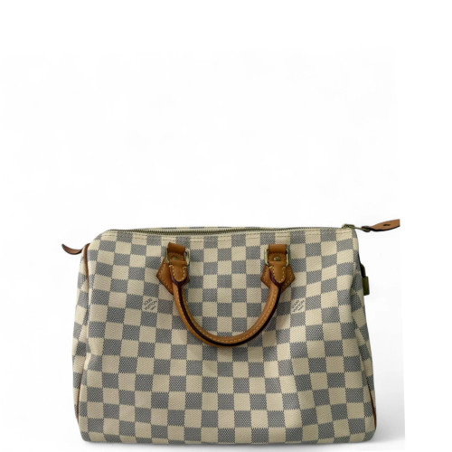 Louis Vuitton Speedy 30 Damier Azur White