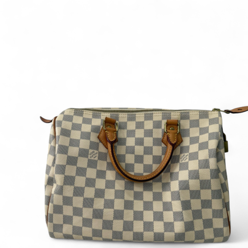 Louis Vuitton Speedy 30 Damier Azur White