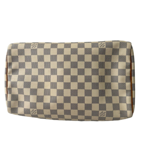 Louis Vuitton Speedy 30 Damier Azur White