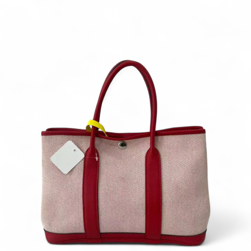 Hermes Garden Party 30 Toile Negonda 14 Beige F5 Bourgogne