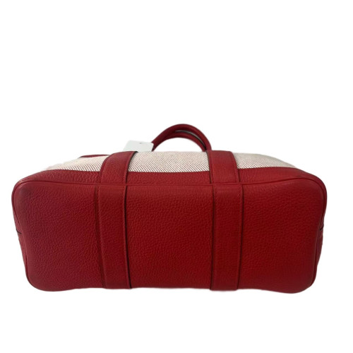 Hermes Garden Party 30 Toile Negonda 14 Beige F5 Bourgogne
