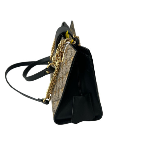 Gucci Small Padlock Tote GG Supreme Monogram Beige Black Gold Gucci Small Padlock Tote GG Supreme Monogram Beige Black Gold
