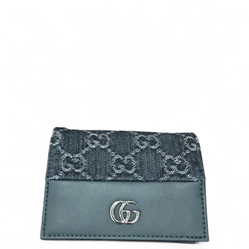 Gucci Compact Wallet Denim Calfskin Blue