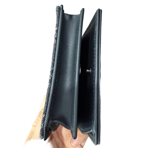 Gucci Compact Wallet Denim Calfskin Blue