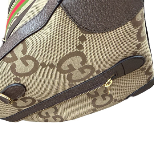 Gucci Web Luggage GG Supreme Monogram Canvas Beige Brown Green Gucci Web Luggage GG Supreme Monogram Canvas Beige Brown Green