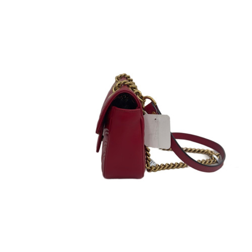 Gucci Chevron Medium GG Marmont Calfskin Red