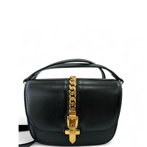 Gucci Saddle Bag Calfskin Black