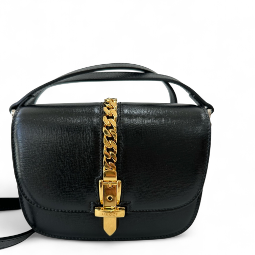 Gucci Saddle Bag Calfskin Black